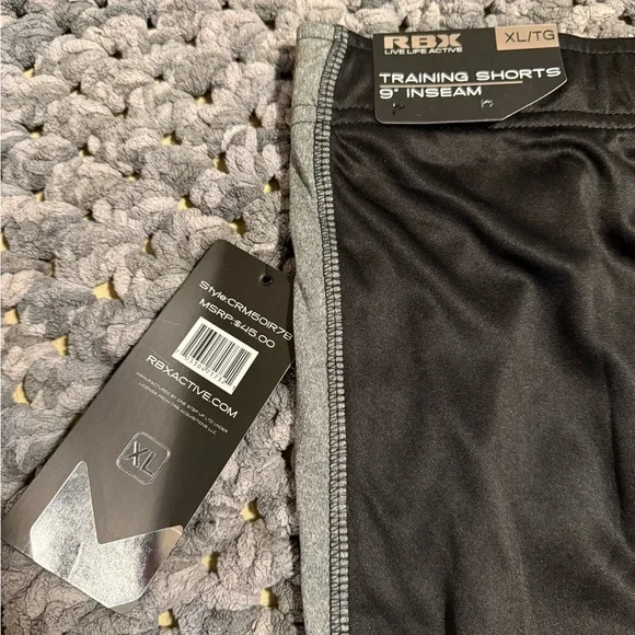 RBX Black and Gray Athletic Shorts - Picture 3 of 7